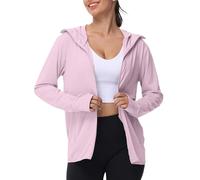 Generisch Chaqueta de verano transpirable con capucha y rayos UV, ropa de protección UV para mujer, manga larga, protección solar, chaqueta deportiva, chaqueta deportiva, chaqueta para correr, tiempo