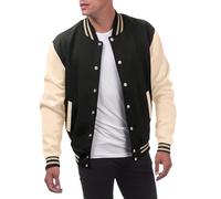 Generisch Chaqueta deportiva para hombre, chaqueta bomber universitaria, chaqueta de béisbol, unisex, patchwork, cárdigan de moda, chaqueta variable, chaqueta transpirable, chaqueta urbana, chaqueta