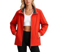 Generisch Chaqueta para hombre, moderna, ligera, protección solar, cortavientos, chaqueta de senderismo y pesca al aire libre con traje térmico para mujer, naranja, L