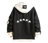 Generisch Chaqueta vaquera casual de verano 2026 con, ropa exterior ligera y holgada estilo street para la temporada de otoño, Negro , L