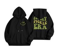 Generisch Chaquetas de forro polar para mujer, sudadera con capucha, sudadera con capucha en mi pickle, ropa de moda de otoño para mujer, 2024, suéter gráfico divertido, pantalones de chándal para