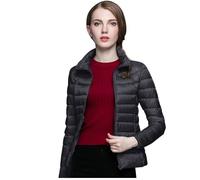 Generisch Chaquetas de primavera para mujer Elegante sin, abrigo de invierno a prueba de viento con aislamiento reciclado, abrigo corto de invierno estrecho con cálido abrigo de plumón de pato blanco