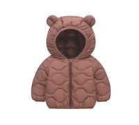 Generisch - Chaquetas para bebé, niños y niñas, de manga larga, con orejeras, para invierno, abrigadas, ropa de abrigo, chaqueta, abrigo, prendas de vestir, conjunto de dos piezas, café, 2-3 años