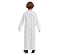 Generisch Chaquetas Para Chicos Primavera Tóbal árabe, Tóbo musulmán, Caftán de Manga Larga, Cuello Redondo, Traje Nacional, Conjunto de Batas Bordadas de Manga Larga para Adolescentes Niño Softshell