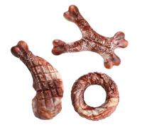 Generisch Chewing Pet Bone - Dog Toy for Aggressive Play | Material de nailon que no se astilla con forma de círculo de pierna de pollo de hueso, gran tamaño pequeño, interior y exterior, alivio de