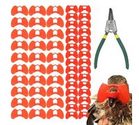 Generisch Chicken Blinders Yard, Rooster Eyeglasses, 1,69 x 1,18 x 0,47 pulgadas, Poultry Blinders Plier Tool, Protective Pheasant Spectacles, Anti-Choke Glasses for Chickens, Farm Supplies