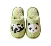 Generisch Children Boys Girls Winter Slippers Anti Indoor Shoes Big Kids Adult Cotton Slippers Pantuflas Niñas Talla 32, verde, 29 EU