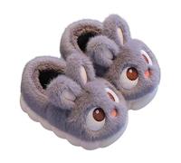 Generisch Children Boys Girls Winter Slippers Anti Slip Indoor Shoes Big Kids Adult Cotton Slippers Zapatillas de estar por casa para niñas, talla 26, gris, 28 EU