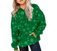 Generisch Children Kids Daily Printed Trajes Sudadera Casual Manga Larga Bolsillo con Capucha Tops Bolsa de Cosméticos, verde, 2-3 años