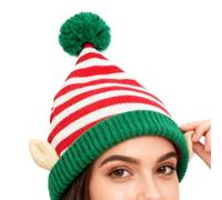 Generisch Christmas Adults - Festive Striped With Ear,Dwarf Santa Soft,for Event Ho Adult Christmas Combines A Classicliday Home Festival Family Gathering Fun Outdoor Party Cosplay Celebration