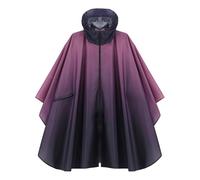 Generisch Chubasquero impermeable estampado para exteriores, traje impermeable adecuado para ciclismo, senderismo y ciclismo, Color morado oscuro., talla única