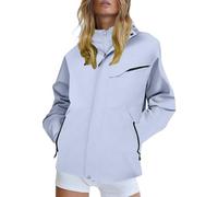 Generisch Chubasquero impermeable para mujer, chaqueta informal a prueba de viento, extraíble con forro polar, ropa exterior para todas las estaciones, abrigo de viaje cómodo y ligero, abrigo de