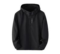 Generisch Chubasquero para hombre, impermeable, transpirable, ligero, chaqueta de entretiempo de gran tamaño, chubasquero fino, cómodo, chaqueta cortavientos para exteriores, chaqueta de ocio para