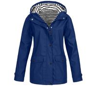 Generisch Chubasquero para mujer, impermeable, con cremallera, resistente al viento, para exteriores, traje de montañismo, chaqueta de tela para mujer, otoño e invierno, chaqueta de entretiempo con