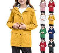 Generisch Chubasquero para niños, impermeable, chaqueta de entretiempo para niñas, chaqueta de entretiempo, chaqueta de entretiempo, chaqueta funcional, gabardina, Blanco, 3-4 años