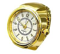 Generisch Cinco anillos para decir la hora, anillo de reloj, anillo redondo grueso, anillo ajustable de plata, joyería de reloj de moda para mujer, anillos trenzados, talla única, Metal, Sin piedras