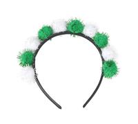 Generisch Cinta para la cabeza con pompón para mujer, festival, bola de arco iris, disfraz de arco iris, adornos para el pelo, cosplay, accesorio de moda, festivo, multicolor, suave, acogedor