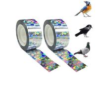 Generisch Cinta reflectante de protección animal de 164 pies, 2 rollos de cinta de pájaro plateado, para Balcony Porch Patio Garden Fence Roof Window Outside, PET Anti colisión, 2,5 cm de ancho