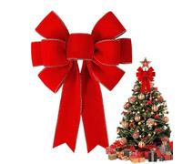 Generisch Cintas navideñas para coronas, decoración del hogar rojo grande - Lazos de terciopelo para la decoración de árboles de Navidad | para interiores y exteriores, chimenea, guirnalda de fiesta