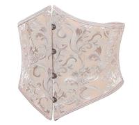 Generisch Cinturón abdominal para llevar al aire libre, huesos de pescado, sello de cintura, soporte para el pecho, corsé, Oro Rosa, XL