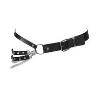 Generisch Cinturón de arnés para mujer - Cinturón de piel sintética punk para mujer, cinturón con correas ajustables de hebilla para San Valentín, de baile de club de bodas