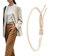 Generisch Cinturón de cintura para mujer - Cuerda doble antideslizante - Cinturón ajustable para hombre y mujer | para pantalones trajes oficina escuela al aire libre viajes fiesta cumpleaños