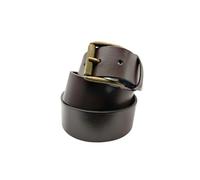 Generisch Cinturón de piel para hombre de piel Jean Business Metal Retro Denim Belt Full Cowhide Leather 40 mm Width Casual Belt Formal Belt Brown Leather Belt Antique Style Buckle, Azul Marino Y