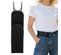 Generisch Cinturón elástico | sin hebilla unisex para hombre y mujer banda de cintura invisible - cinturón de cadera - para hombre y mujer jeans negocios ocio viajes al aire libre, Negro , Siehe