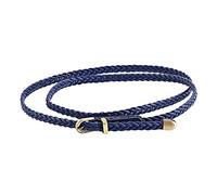 Generisch Cinturón trenzado damas hebilla casual delgado cinturón cintura cuerda vestido decorativo camisa cinturón pequeño, azul, talla única