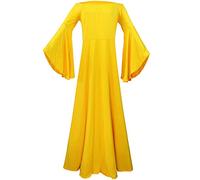 Generisch Civil vestido de novia apoyos hombros descubiertos maternidad sólido vestido conjunto de ropa de maternidad, amarillo, 3XL
