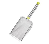 Generisch Cleaning Tool Sand Scoop - Mango ergonómico de agarre profundo | Heavy Duty Stainless Steel Pooper Scooper for Cats and Small Pets | Pet Waste Cleaning Tool for Litter Box Sand and Waste