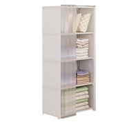 Generisch Closet Wardrobe, Heavy Duty Garment Rack, Small Room Storage Organizer, Multi Tier Clothes Shelf System, for Folded Clothes Dresses Coats Bedroom Organization Space Saving Home Use