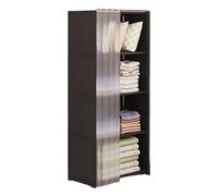 Generisch Closet Wardrobe, Heavy Duty Garment Rack, Small Room Storage Organizer, Multi Tier Clothes Shelf System, for Folded Clothes Dresses Coats Bedroom Organization Space Saving Home Use