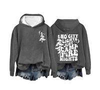 Generisch & Co - Sudadera con capucha para mujer No, solo Camp Fire Nights Sudadera con capucha para amantes del campamento No, solo Camp Fire Nights Sudadera Alas Negro Mujer, gris oscuro, S