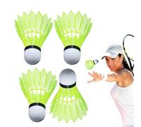 Generisch Cocos de transporte LED para bádminton, 4 piezas que brillan en la oscuridad Shuttlecock, pelota de bádminton de alta visibilidad, resistente al viento, patio trasero al aire libre, interior