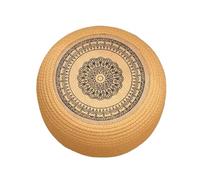 Generisch Cojín de yoga de meditación, tejido a mano, algodón de yute, transpirable, apoyo ortopédico, yoga, ceremonia del té, estilo japonés, diámetro 40 cm, altura 20 cm