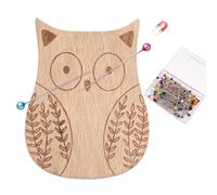 Generisch Cojín magnético para agujas de coser de madera, con cien agujas, clip de metal para el pelo, almohada en forma de animal para costura hecha a mano, acolchar