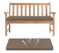 Generisch Cojín para banco, cojín extraíble para bancos, con suela antideslizante y correas para interior y exterior, para alféizar de ventana, sofá, banco, color marrón, 100 x 50 x 5 cm