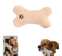 Generisch Cojín para perros con forma de hueso, cojín para mascotas en forma de hueso, juguete de peluche resistente a las mordeduras, juguete para masticar con función de limpieza dental, en forma de
