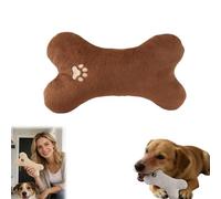 Generisch Cojín para perros con forma de hueso, cojín para mascotas en forma de hueso, juguete de peluche resistente a las mordeduras, juguete para masticar con función de limpieza dental, en forma de
