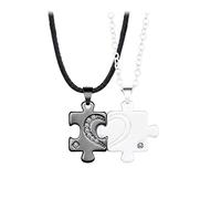 Generisch Colgante de barco de velero personalizado para pareja, collar a juego, colgante de amistad, joyería adecuada para el día de San Valentín colgante globo del mundo, Metal, Sin piedra preciosa