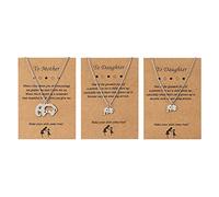 Generisch Colgante de luz trasera Me Day Matching Mother's for Mom 3 Set Halskette of Girls Halskette Damen Herz Mutter Halsketten & Anhänger Anhängersteckdose 7 Polig, Metal, Sin piedra preciosa