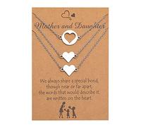 Generisch Colgante de luz trasera Me Day Matching Mother's for Mom 3 Set Halskette of Girls Halskette Damen Herz Mutter Halsketten & Anhänger Anhängersteckdose 7 Polig, Metal, Sin piedra preciosa
