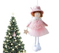 Generisch Colgante de muñeca de ángel de Navidad | Decoración de Navidad de peluche | Colgante de niña de peluche para habitación de los niños, techo de jardín, puerta de , pared