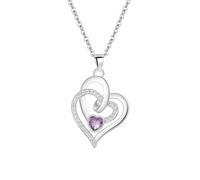 Generisch Colgante de pretzel "Love Forever" para mujer, aniversario, cumpleaños, para mujeres, madres y niñas, cadena de nailon sin colgante, metal, Sin gemas