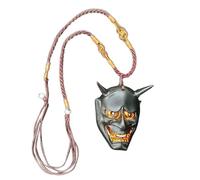 Generisch Colgante japonés para hombre, colgante de cara fantasma, adorno tradicional cultural de resina, accesorio de creación de joyas únicas, perfecto para decoración interior de camiones, diseño