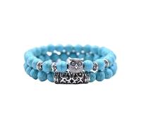 Generisch Colgante para hacer joyas, piedra volcánica, bolígrafo rojo E, pulsera versátil para parejas, pulsera de cuero individual, talla única, Acrílico, No es una piedra preciosa