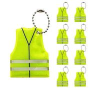 Generisch Colgante reflectante, impermeable de doble cara, colgante reflectante para mochila, juego de advertencia de 9 piezas en forma de chaleco para pasear perros, ciclismo, senderismo, trekking