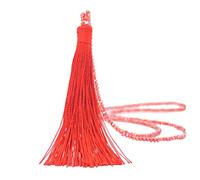 Generisch Collar de cadena para mujer, collar de gota de cristal largo con perla, collares colgantes, collar de moda, Algodón, Sin gemas