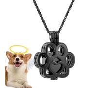 Generisch - Collar de cenizas con forma de huellas de gato conmemorativo | Collar de ceniza de ceniza para hombres y mujeres, regalo de condolencia, collar para cenizas, Siehe Beschreibung, Acero